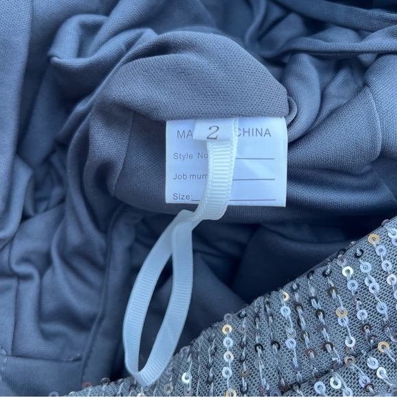 Silver Sequin Mini Dress - Picture 3 of 3